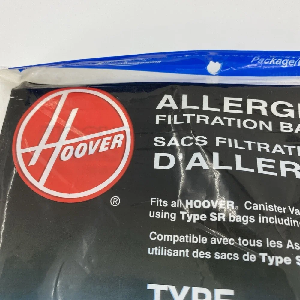 Hoover Allergen Filtration Vacuum Cleaner Bags (3) Type SR 401010SR Genuine NIP